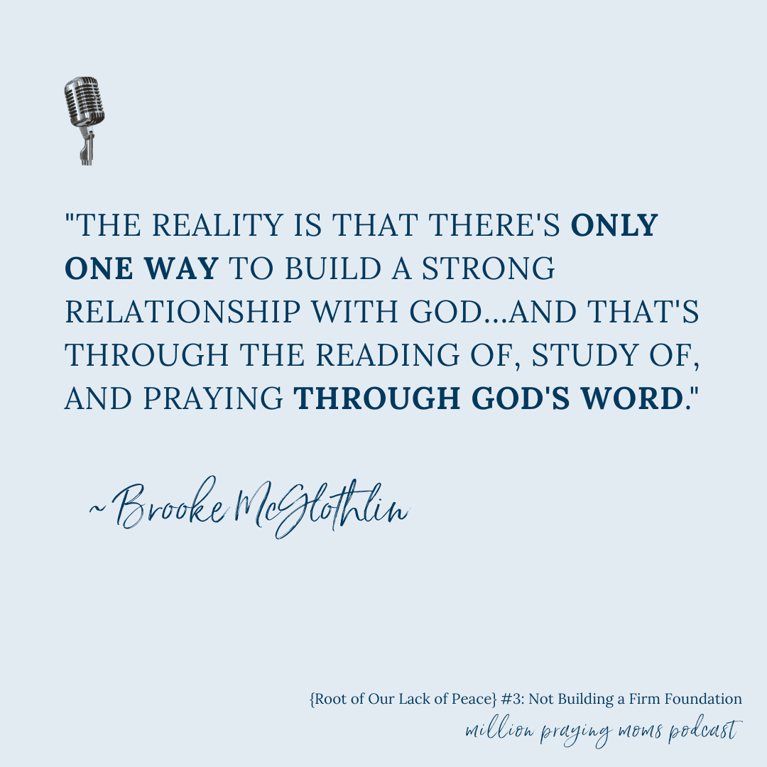 {Root of Our Lack of Peace} #3: Not Building a Firm Foundation